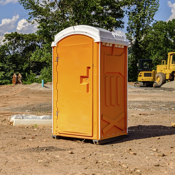 how often are the porta potties cleaned and serviced during a rental period in Beulah